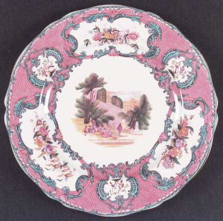 Spode's Queen Mary (Pink and Blue) by Spode