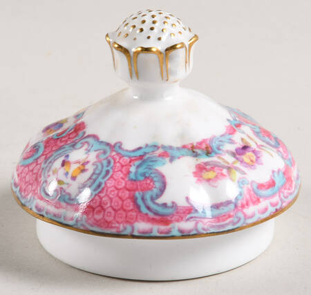 Spode's Queen Mary (Pink and Blue) Lid for Sugar Bowl
