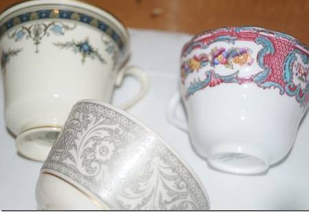 Spode's Queen Mary (Pink and Blue) Flat Cup
