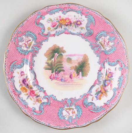 Spode's Queen Mary (Pink and Blue) Salad Plate