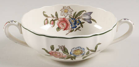 Springtime Flat Cream Soup Bowl