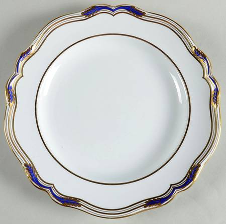 Stafford Blue Leaf Large Dinner Plate