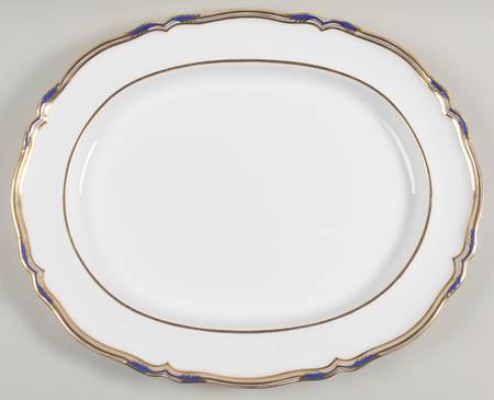 Stafford Blue Leaf 17" Oval Serving Platter