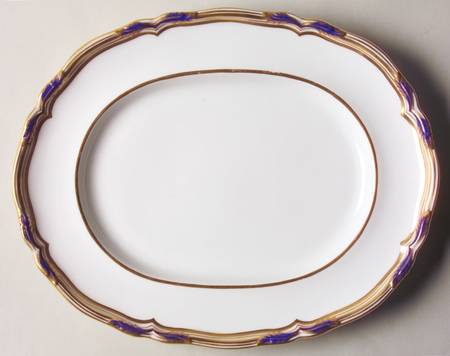 Stafford Blue Leaf 10" Oval Serving Platter