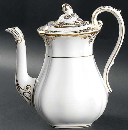 Stafford White Coffee Pot & Lid