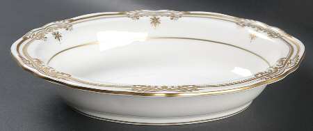 Stafford White 9" Oval Vegetable Bowl