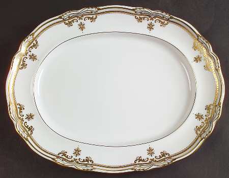 Stafford White 12" Oval Serving Platter