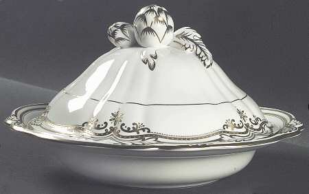 Stafford White Round Covered Vegetable