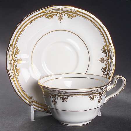 Stafford White Flat Cup & Saucer Set