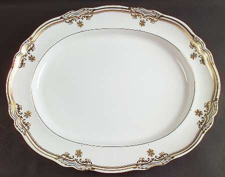 Stafford White 17" Oval Serving Platter