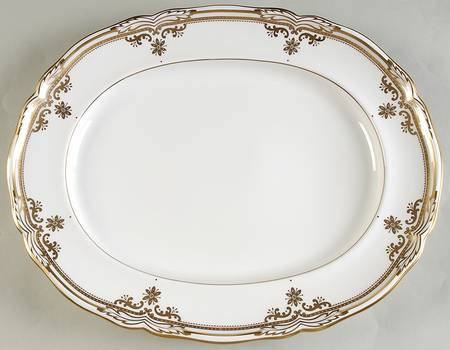 Stafford White 14" Oval Serving Platter