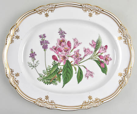 Stafford Flowers 17" Oval Serving Platter