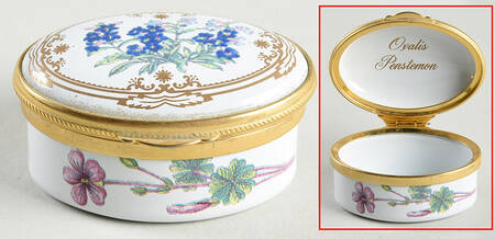 Stafford Flowers Oval Hinged Box by Spode