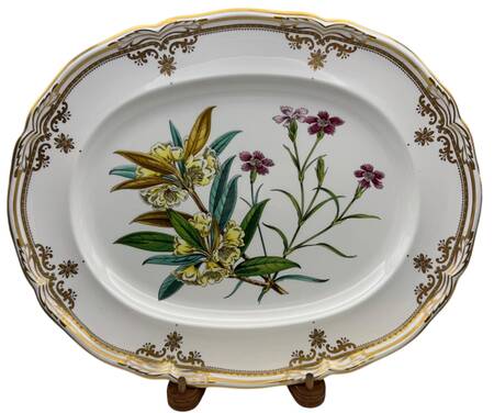 Stafford Flowers 15" Oval Serving Platter