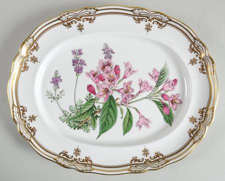 Stafford Flowers 13" Oval Serving Platter