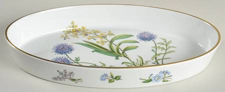 Stafford Flowers 14" Oval Baker Oven To Table by Spode