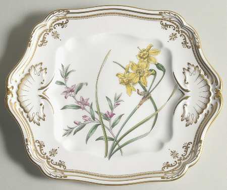 Stafford Flowers Square Handled Cake Plate