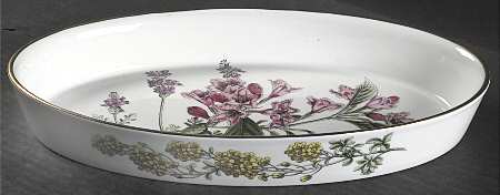 Stafford Flowers 12" Oval Baker Oven To Table by Spode