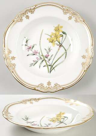 Stafford Flowers Large Rim Soup Bowl