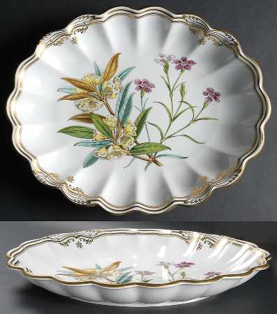 Stafford Flowers 14" Fluted Oval Dish