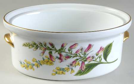 Stafford Flowers 2.5 Quart Oval Covered Casserole No Lid