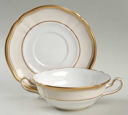 Stratford Flat Cream Soup Bowl & Saucer Set