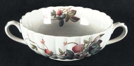 Strawberry Flat Cream Soup Bowl