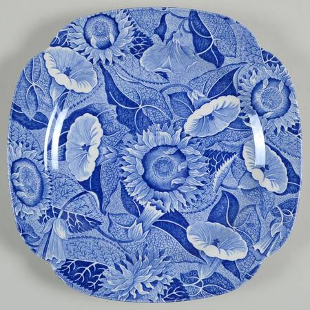 Sunflower (Blue Room Collection) Square Luncheon Plate by Spode