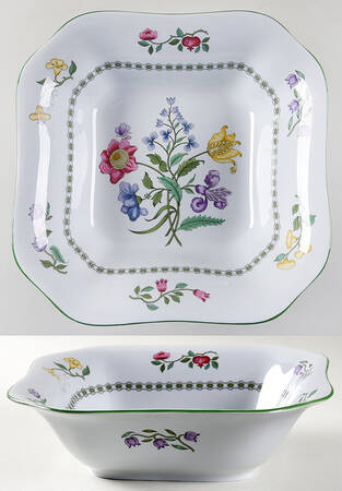 Summer Palace (Fine Stone) 9" Square Vegetable Bowl