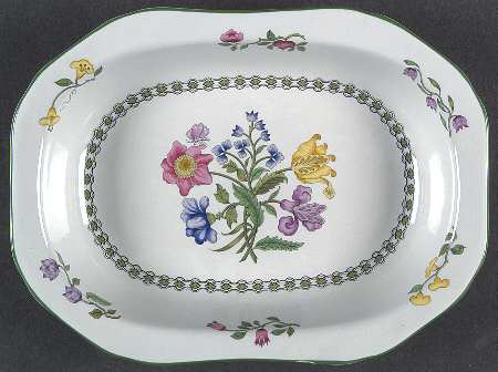 Summer Palace (Fine Stone) 9" Oval Vegetable Bowl