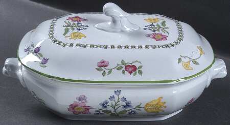 Summer Palace (Fine Stone) Oval Covered Vegetable