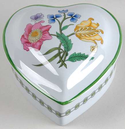 Summer Palace (Fine Stone) Heart Shape Box & Lid