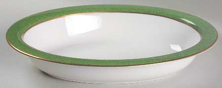 Sutton Apple Green 9" Oval Vegetable Bowl