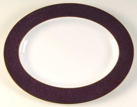 Sutton Aubergine (Dark Purple) 15" Oval Serving Platter