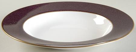 Sutton Aubergine (Dark Purple) Large Rim Soup Bowl