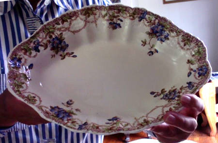 Sydney Blue 10" Oval Vegetable Bowl