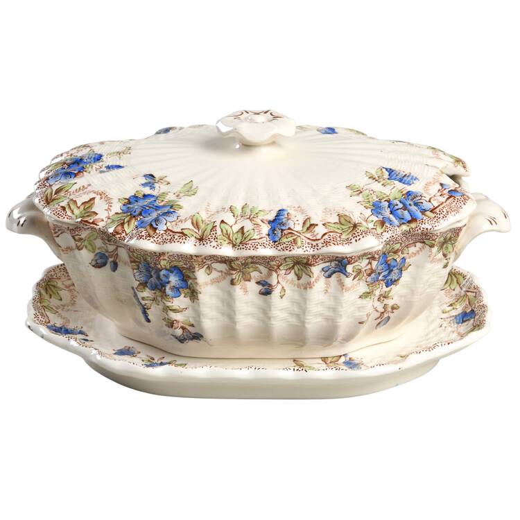 Sydney Blue Gravy Boat & Lid w/Underplate