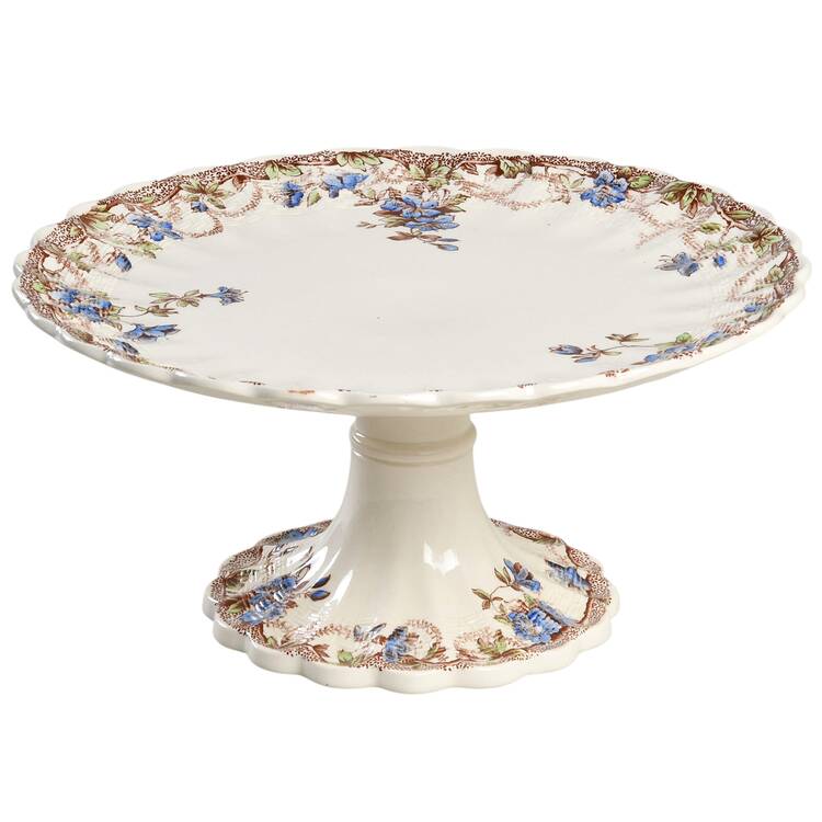 Sydney Blue 8" Diameter Pedestal Cake Stand
