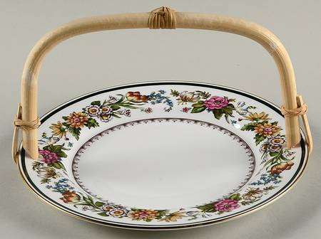 Tapestry 5 3/8"-5 5/8" Bamboo Handled Serving Plate  HC