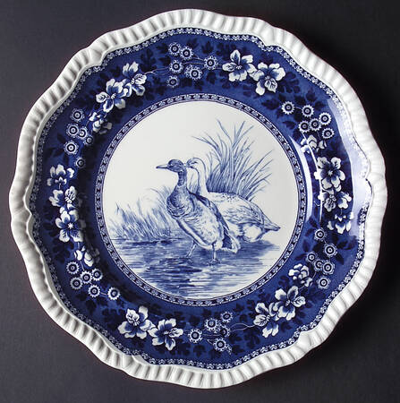 Tower Blue (Game Bird In Center) Dinner Plate