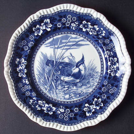 Tower Blue (Game Bird In Center) Dinner Plate