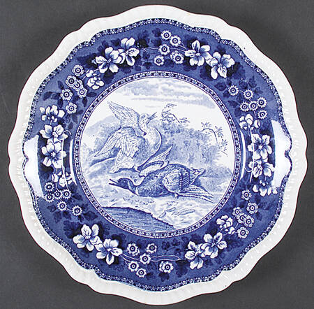 Tower Blue (Game Bird In Center) by Spode