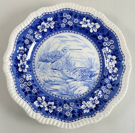 Tower Blue (Game Bird In Center) Dinner Plate