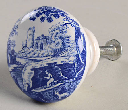 Blue Italian Drawer/Cabinet Pull/Knob