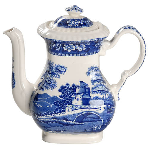 Tower Blue (Newer Backstamp) Coffee Pot & Lid