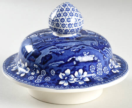 Tower Blue (Newer Backstamp) Lid for Large Ginger Jar