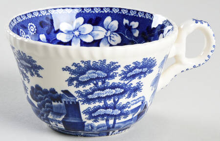 Tower Blue (Newer Backstamp) Flat Cup