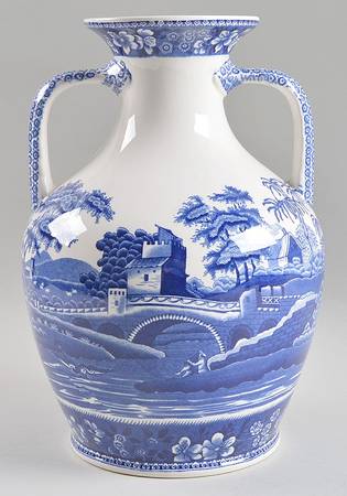 Tower Blue (Newer Backstamp) Grecian Vase