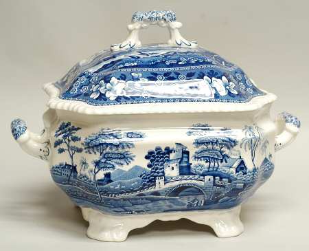 Tower Blue (Newer Backstamp) Tureen &  Lid