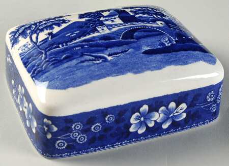 Tower Blue (Newer Backstamp) Lid for Square Butter